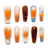 California Sunset Handmade Coffin Nails 11008 - ByskireNail