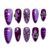 Gentle Iris Handmade Almond Nails 12002 - ByskireNail