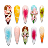 Ruby Holiday Handmade Stiletto Nails 12005 - ByskireNail