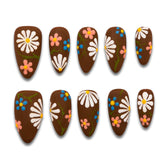 Summer Tan Handmade Almond Nails 12011 - ByskireNail