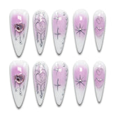 Maiden Heart Handmade Stiletto Nails 12012 - ByskireNail