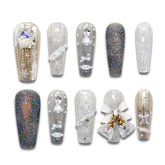 Snowy Kingdom Handmade Coffin Nails 12023 - ByskireNail