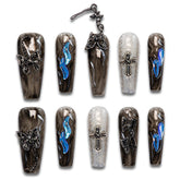 Dream Noir Handmade Coffin Nails 12024 - ByskireNail