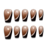Espresso Martini Handmade Square Nails 11005 - ByskireNail