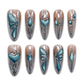 Silver Lining Handmade Almond Nails 11006 - ByskireNail