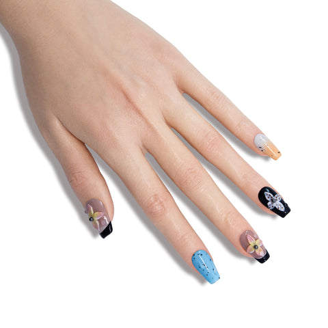 Neon Fiesta Handmade Square Nails 11002 - ByskireNail
