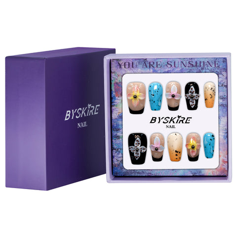 Neon Fiesta Handmade Square Nails 11002 - ByskireNail