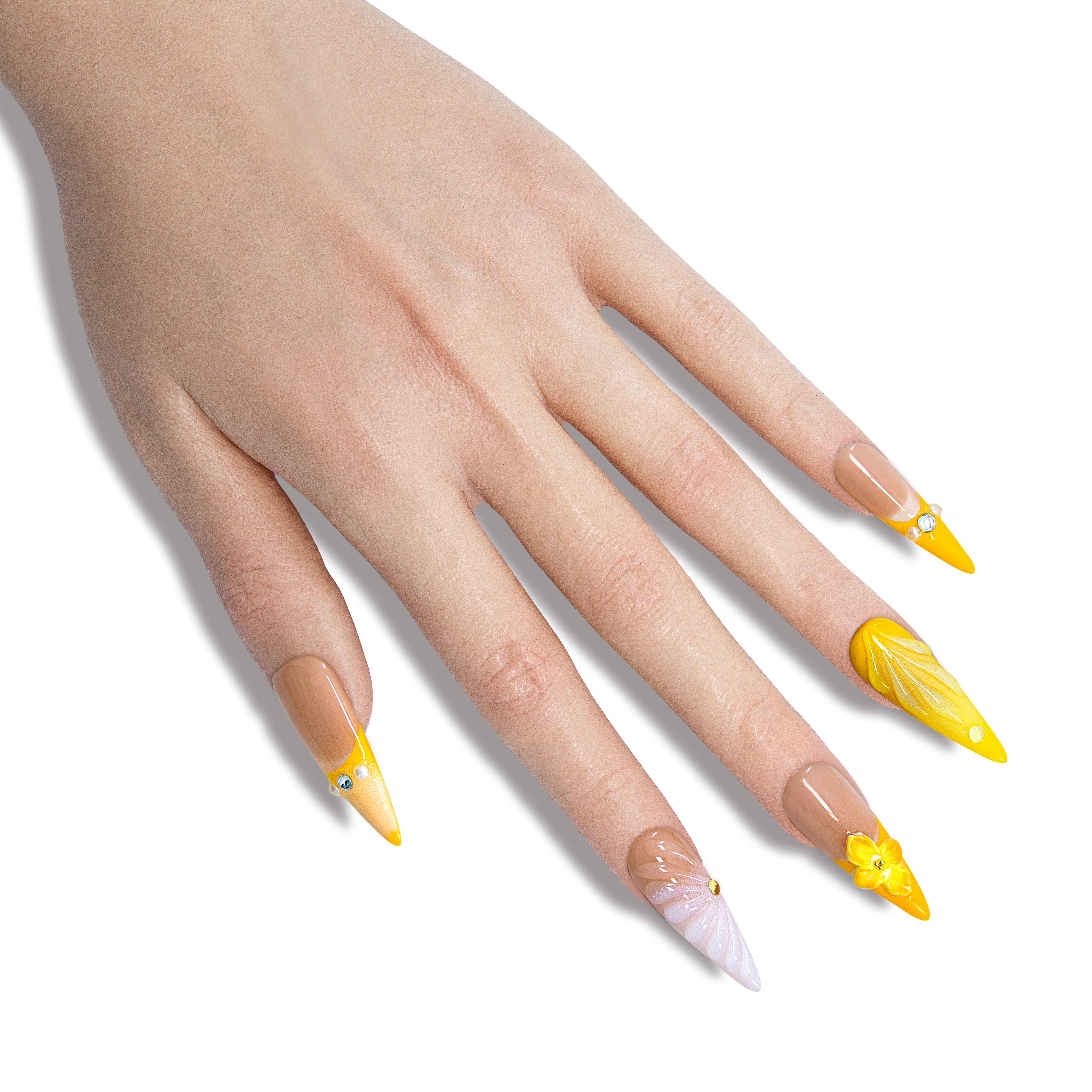 Tropical Smoothie Handmade Stiletto Nails 12016 - ByskireNail