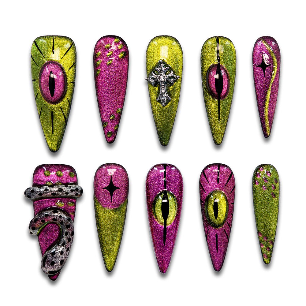 Demon Queen Handmade Stiletto Nails 11009 - ByskireNail