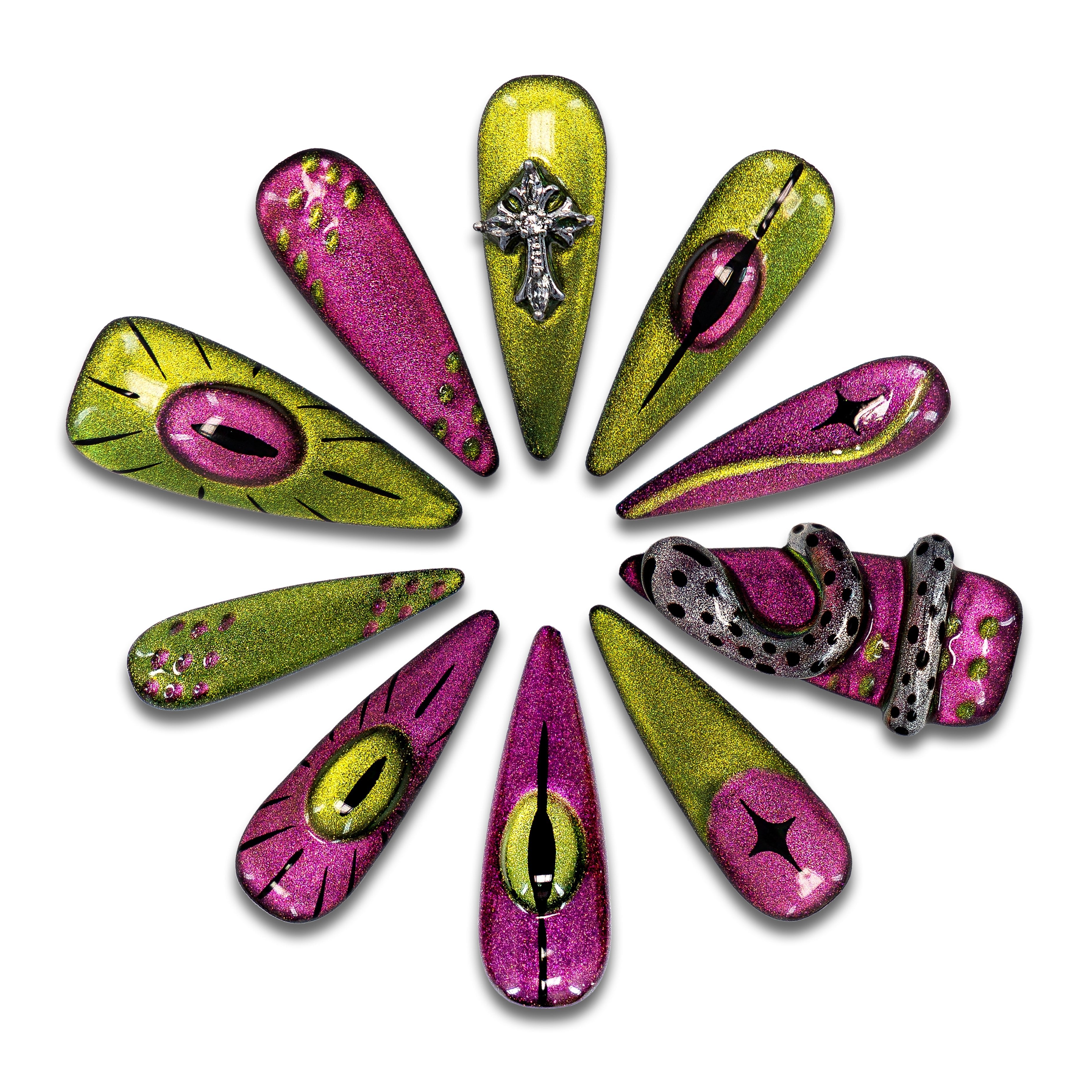 Demon Queen Handmade Stiletto Nails 11009 - ByskireNail