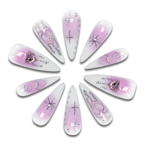 Maiden Heart Handmade Stiletto Nails 12012 - ByskireNail