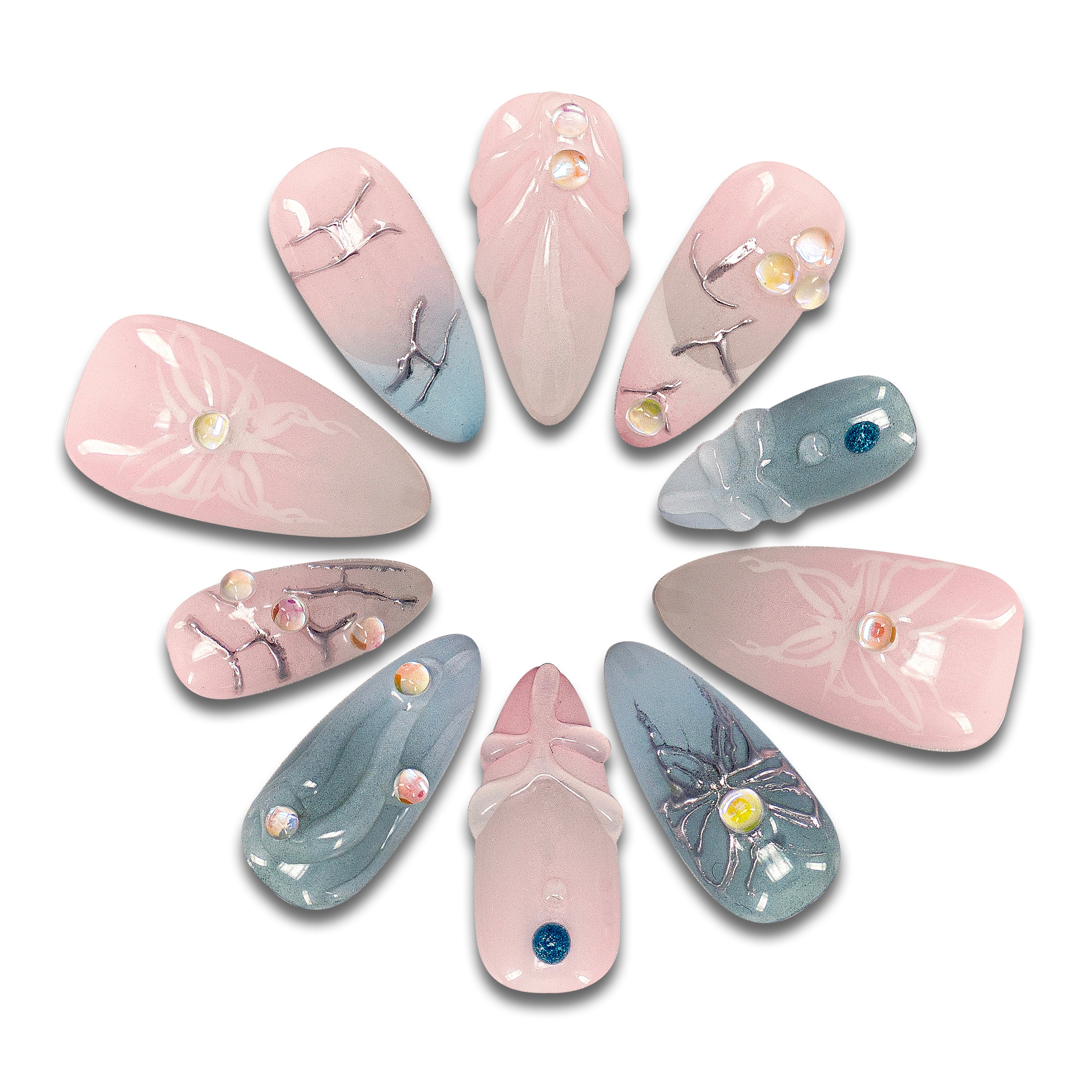 Tender Snare Handmade Almond Nails 12015 - ByskireNail